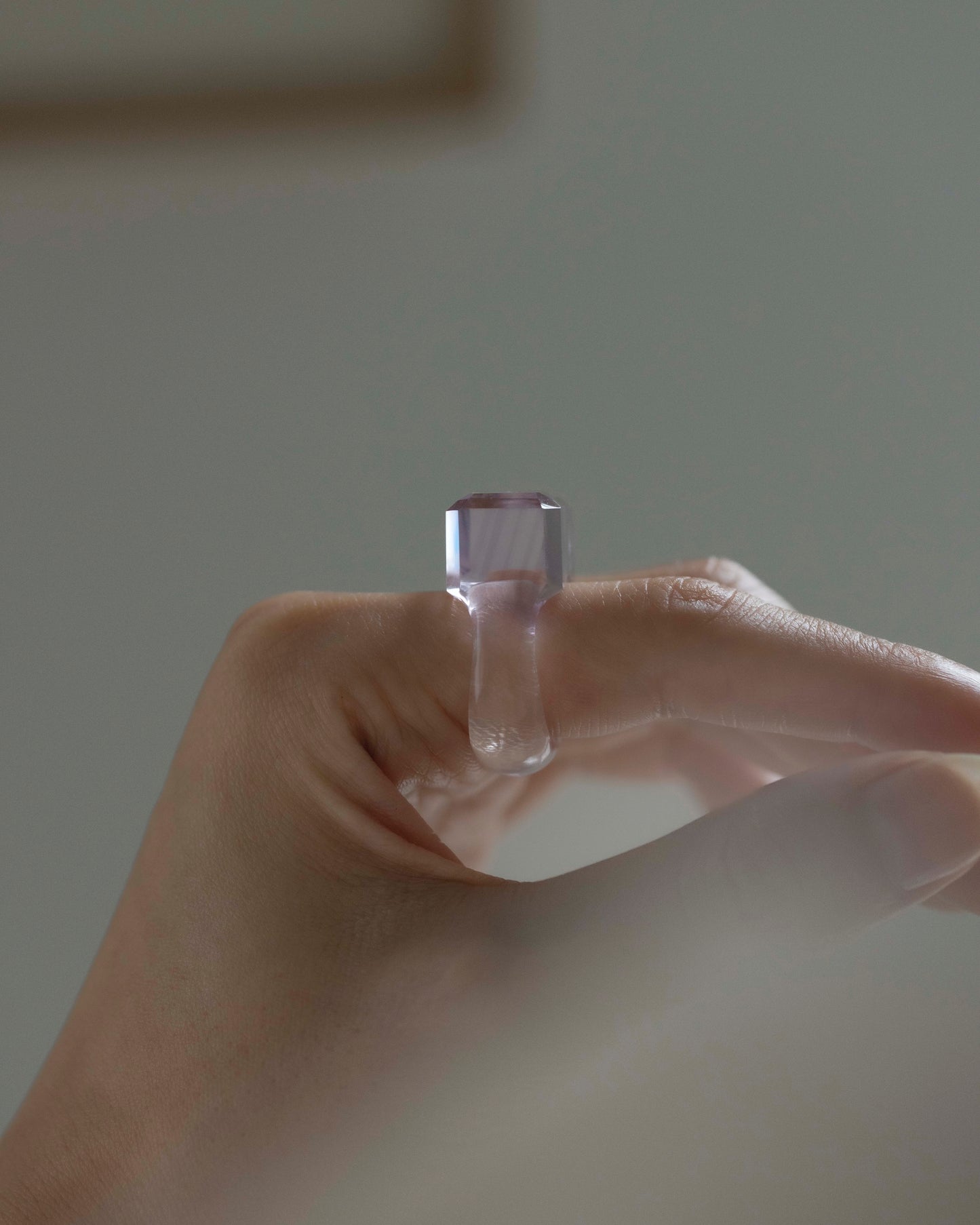 Amethyst emerald cut ring