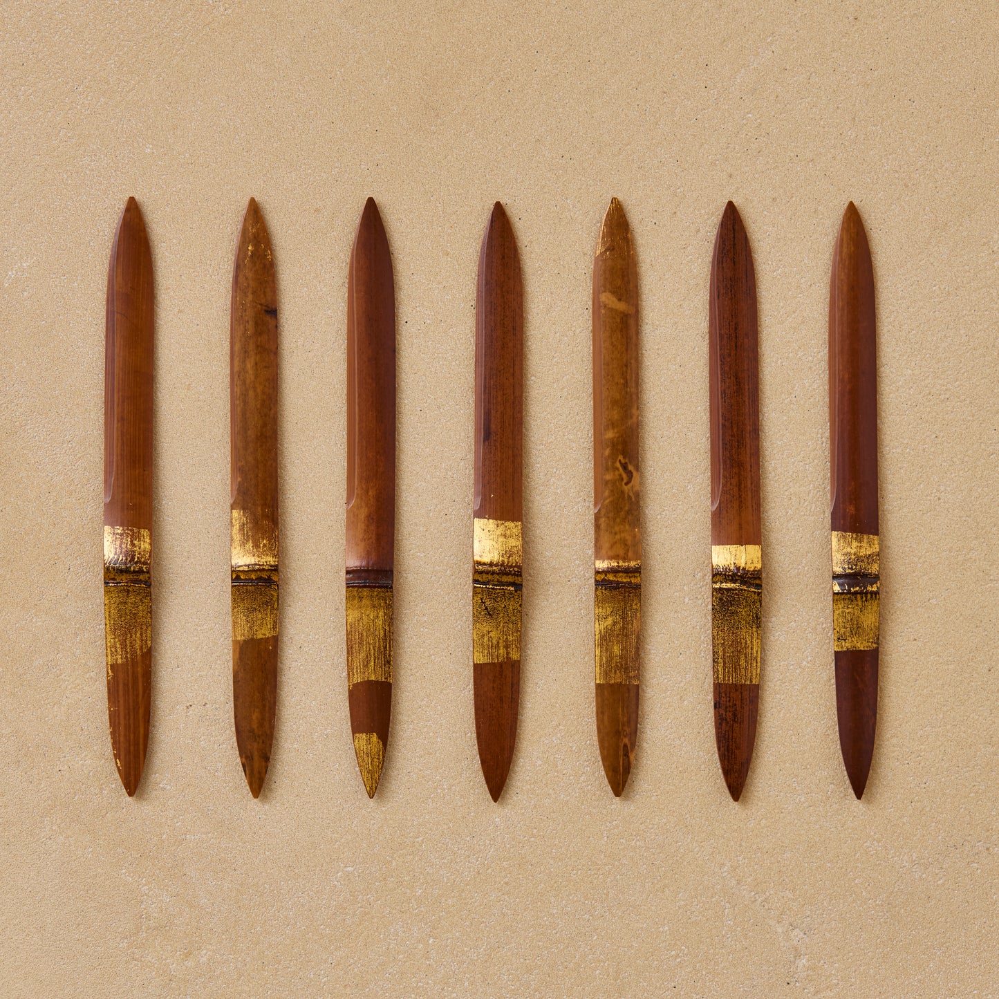 Smoky Bamboo Gold-Decorated Sweet Cutter "Yuuhoshi" #13