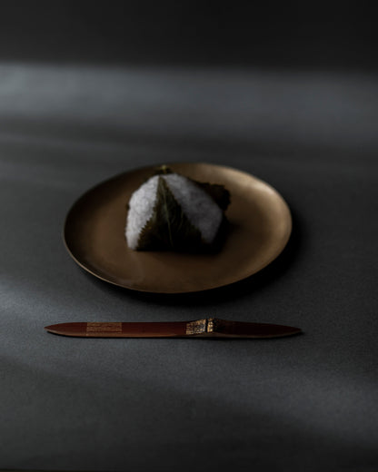 Smoky Bamboo Gold-Decorated Sweet Cutter "Yuuboshi" #18