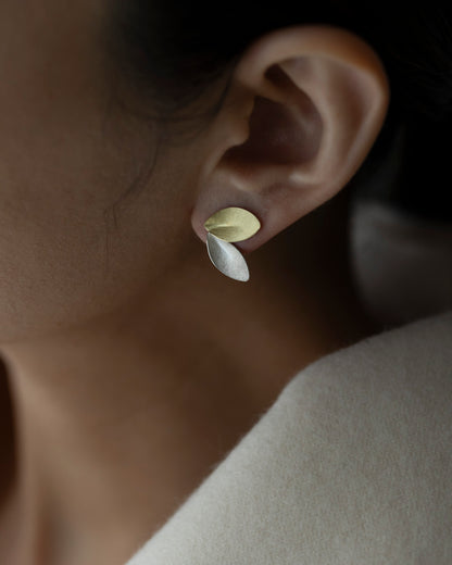 leaf small combi earrings