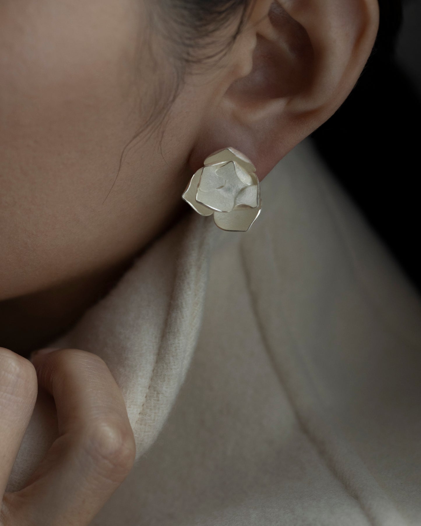 flora buds large CLIP earrings