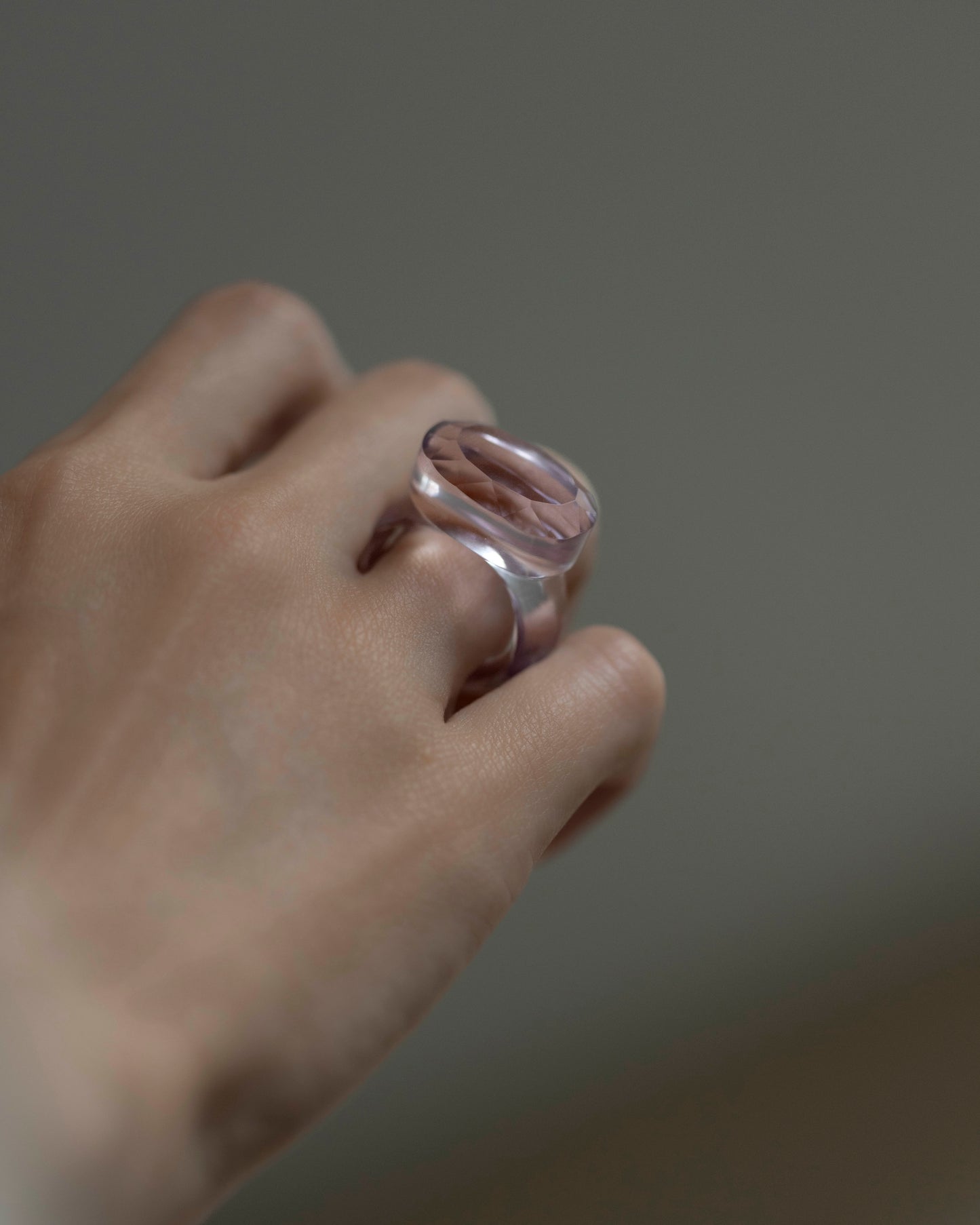 Amethyst oval cut ring