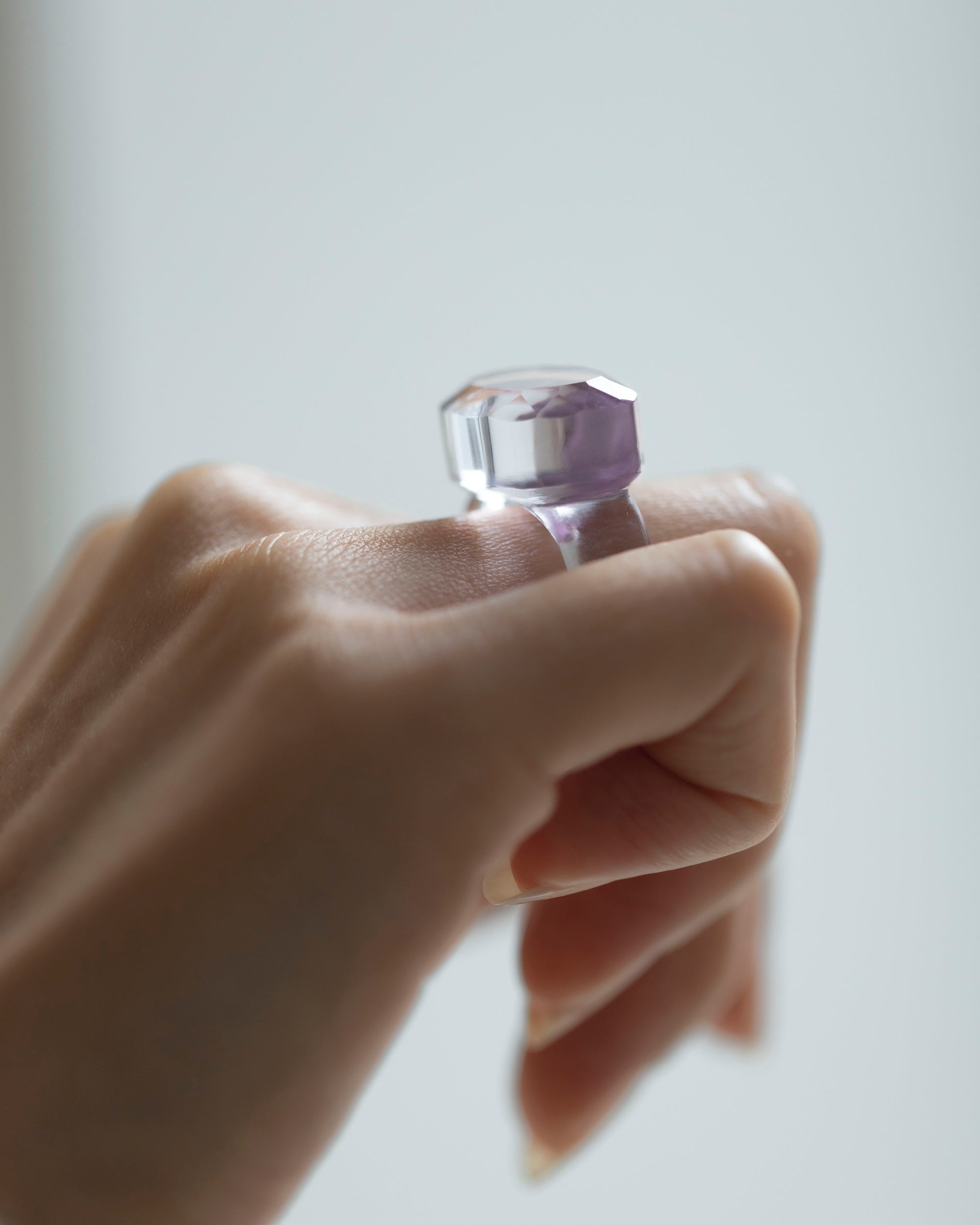 Amethyst oval cut ring – MIN GALLERY Amethyst oval cut ring – MIN GALLERY