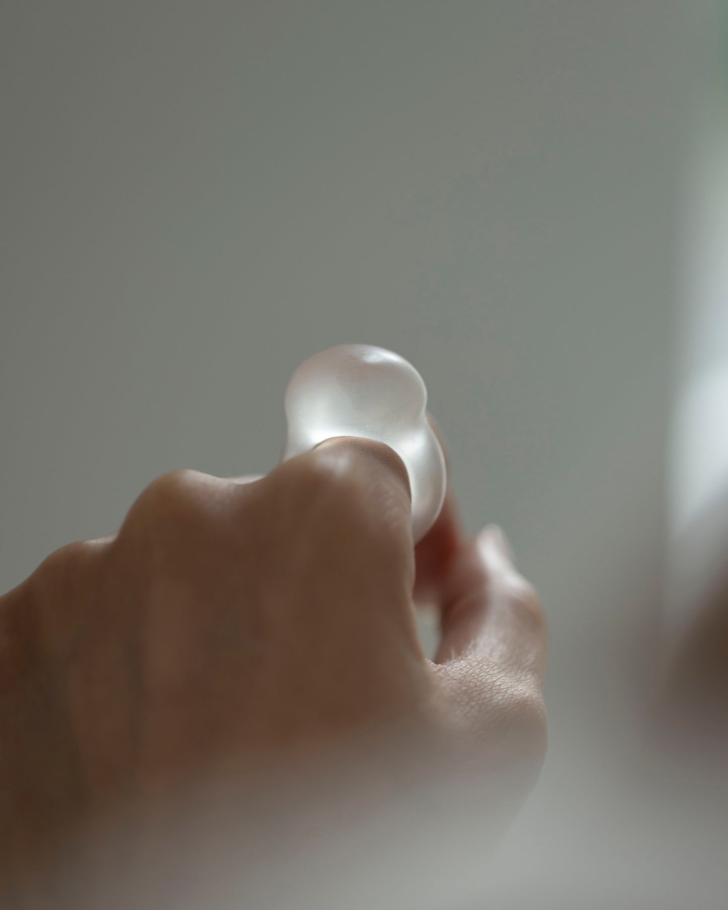 Rock crystal dome ring