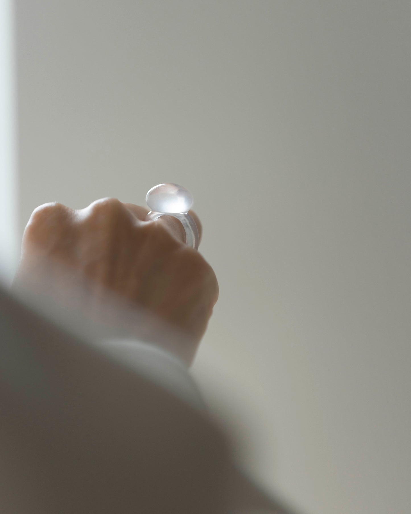 0 rings series milky quartz ring