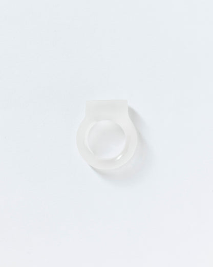 Rock crystal oval shape ring