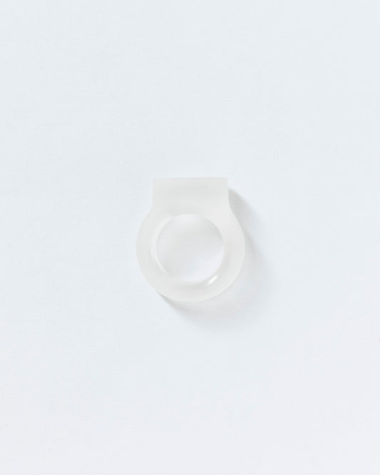 Rock crystal oval shape ring