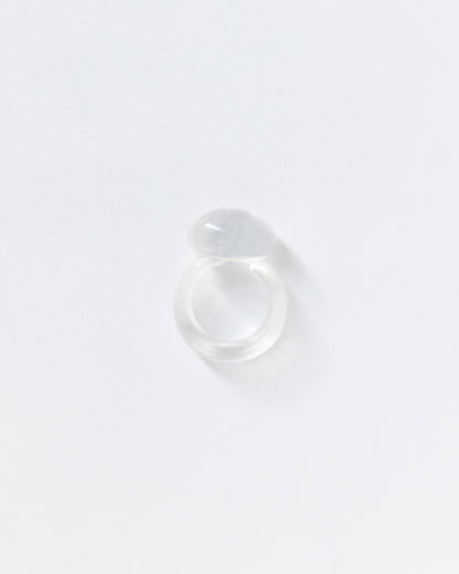 0 rings series milky quartz ring