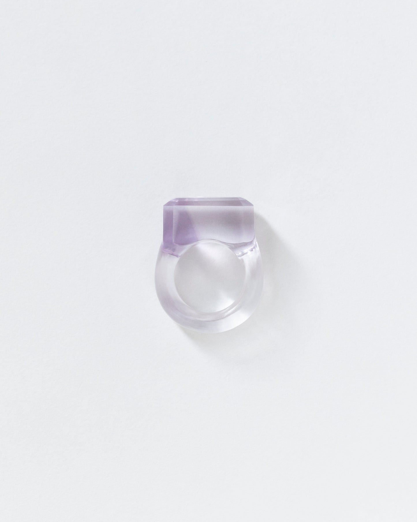 Amethyst emerald cut ring