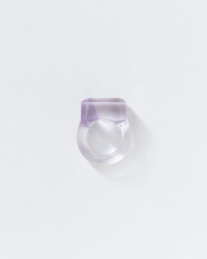 Amethyst emerald cut ring