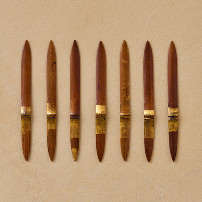 Smoky Bamboo Gold-Decorated Sweet Cutter "Yuuhoshi" #13