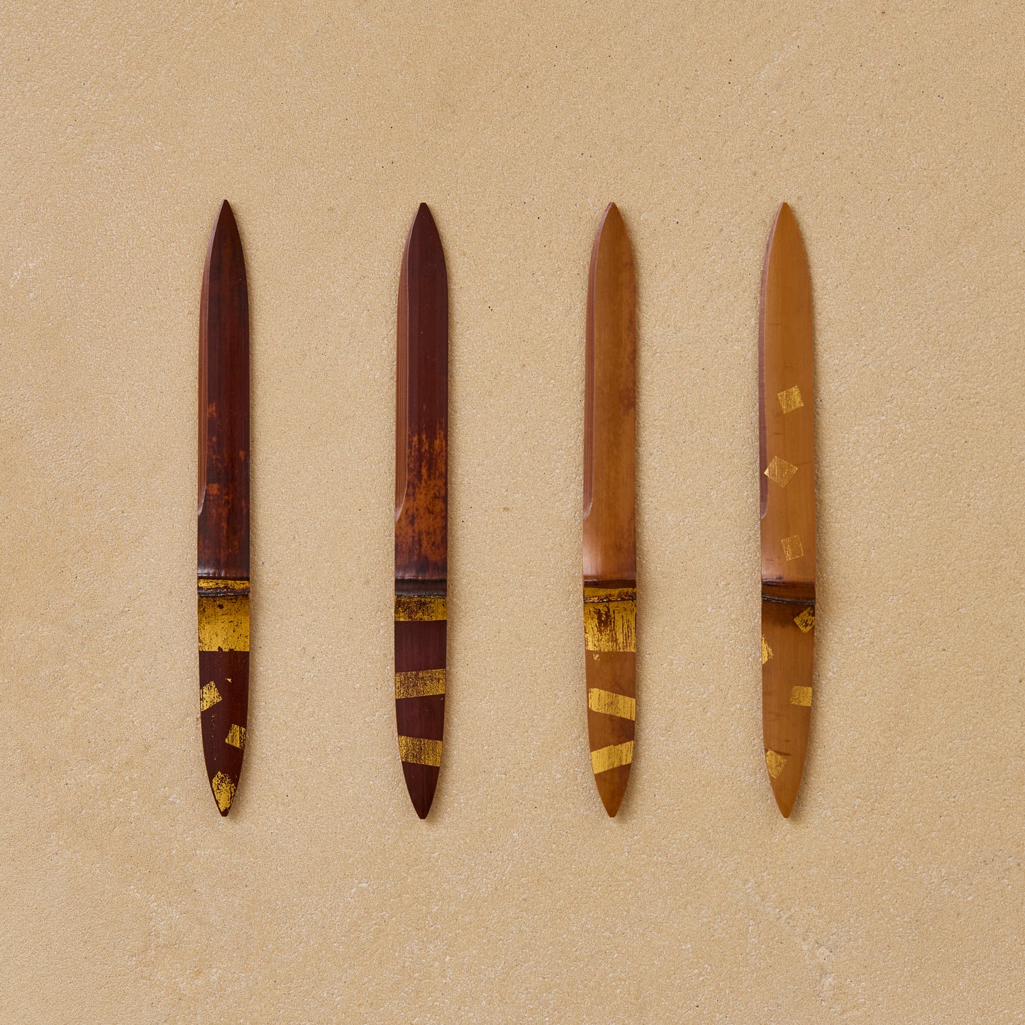 Smoky Bamboo Gold-Decorated Sweet Cutter "Yuuhoshi" #13