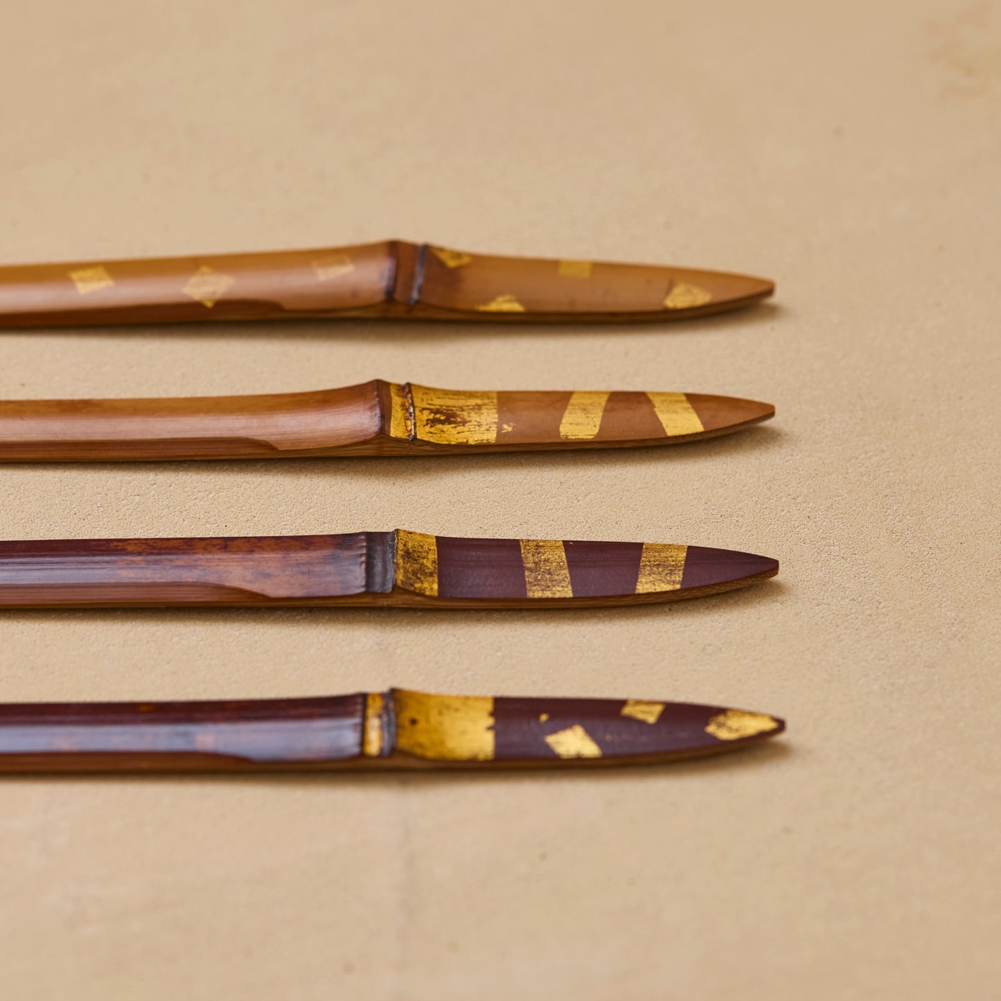 Smoky Bamboo Gold-Decorated Sweet Cutter "Yuuhoshi" #13