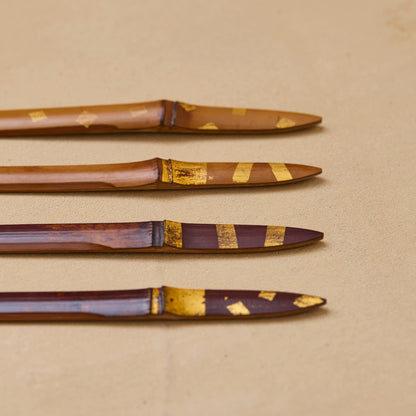 Smoky Bamboo Gold-Decorated Sweet Cutter "Yuuhoshi" #13