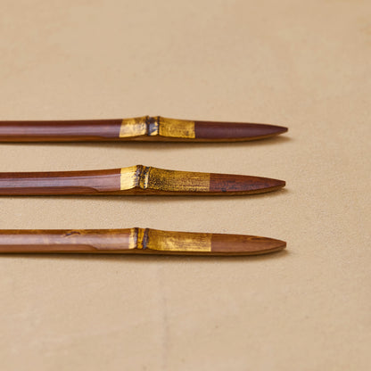Smoky Bamboo Gold-Decorated Sweet Cutter "Yuuhoshi" #13