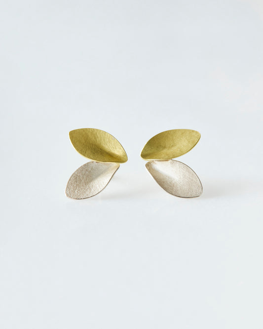 leaf small combi earrings
